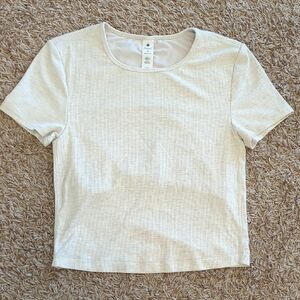 Yogalicious Heavenly Rib Tara Crop Short Sleeve Top
